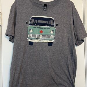 Gray T-Shirt with Vintage Van Graphic